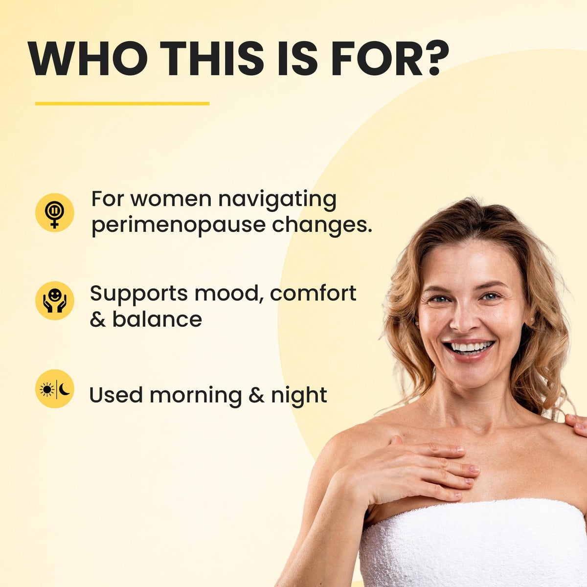 Wise Essentials cream applied to neck demonstrating easy absorption