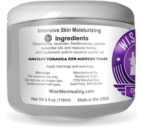 Wise Men Derma Relief Balm texture close-up showing creamy consistency and fast absorption