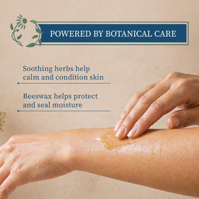 Wise Woman Herbals application on hand demonstrating quick absorption and lightweight feel
