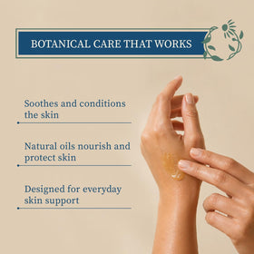 Applying Wise Woman Herbals salve to hands for instant moisturizing comfort