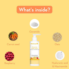 WishCare 200ml bottle next to hand for size comparison and travel convenience
