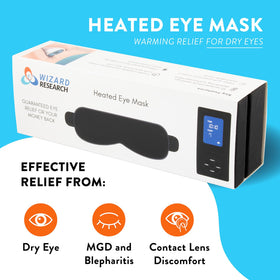 WIZARD RESEARCH mask worn in bed to ease screen-related eye strain