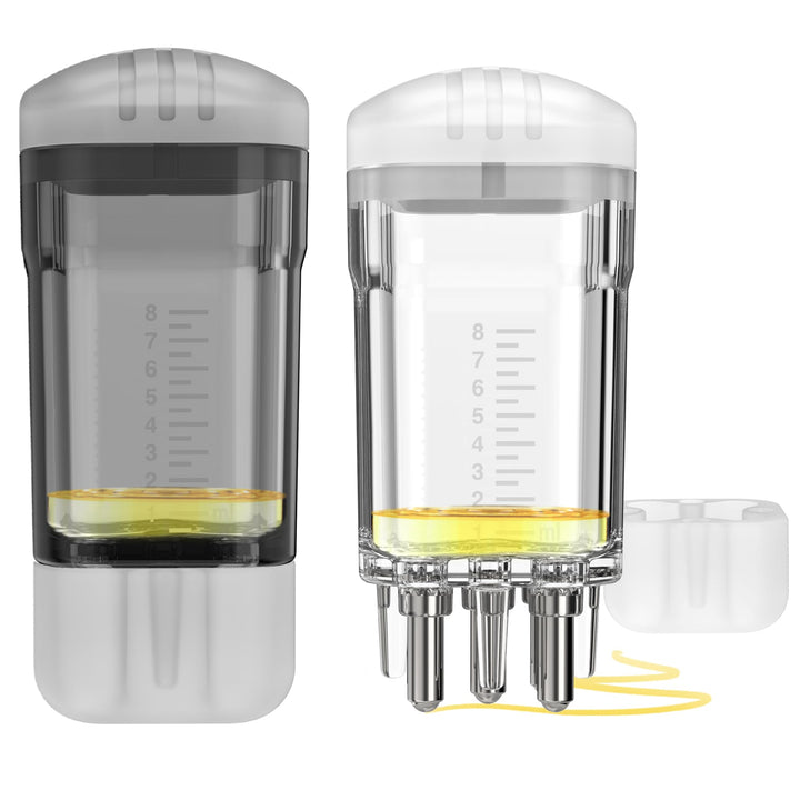 WL-YBOPRO front view of two applicator bottles showing compact design and portability benefit