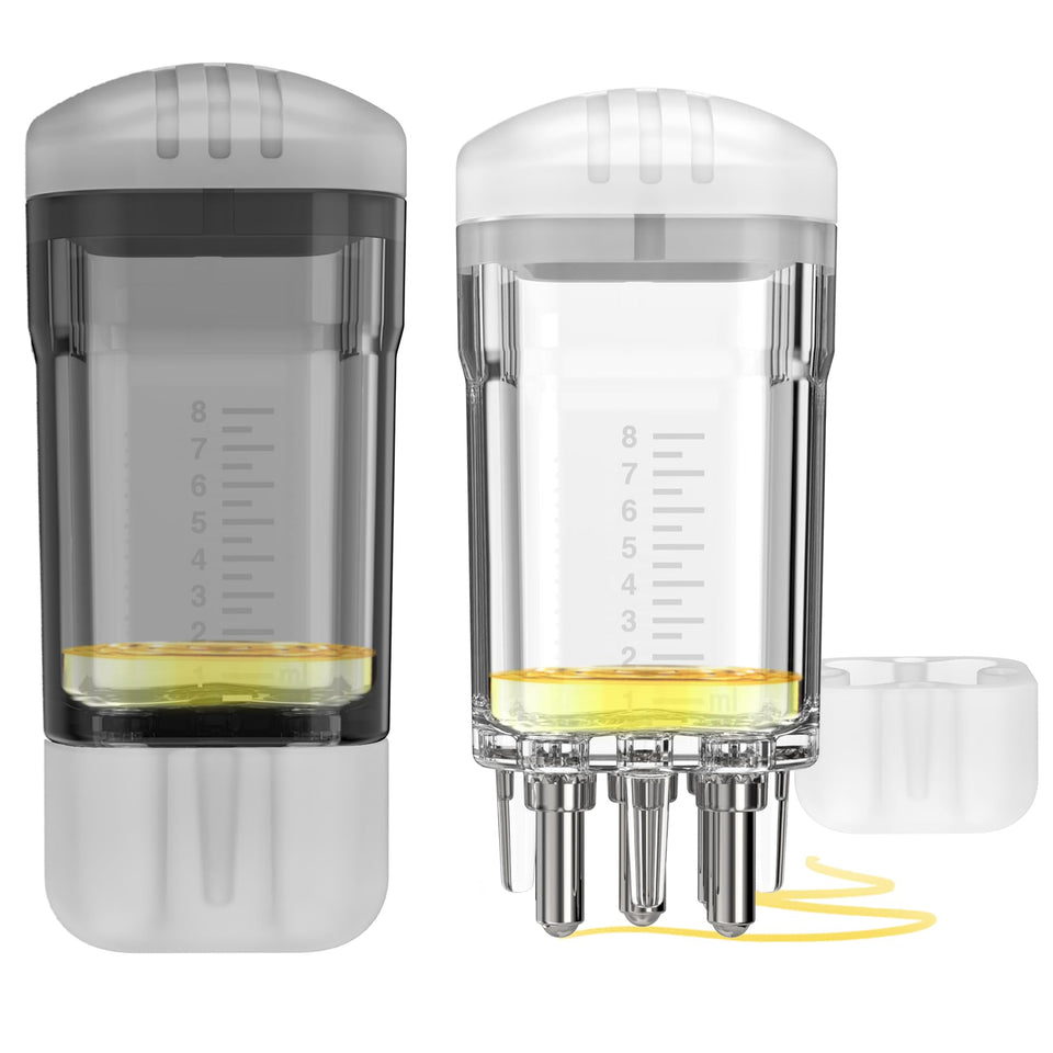WL-YBOPRO front view of two applicator bottles showing compact design and portability benefit