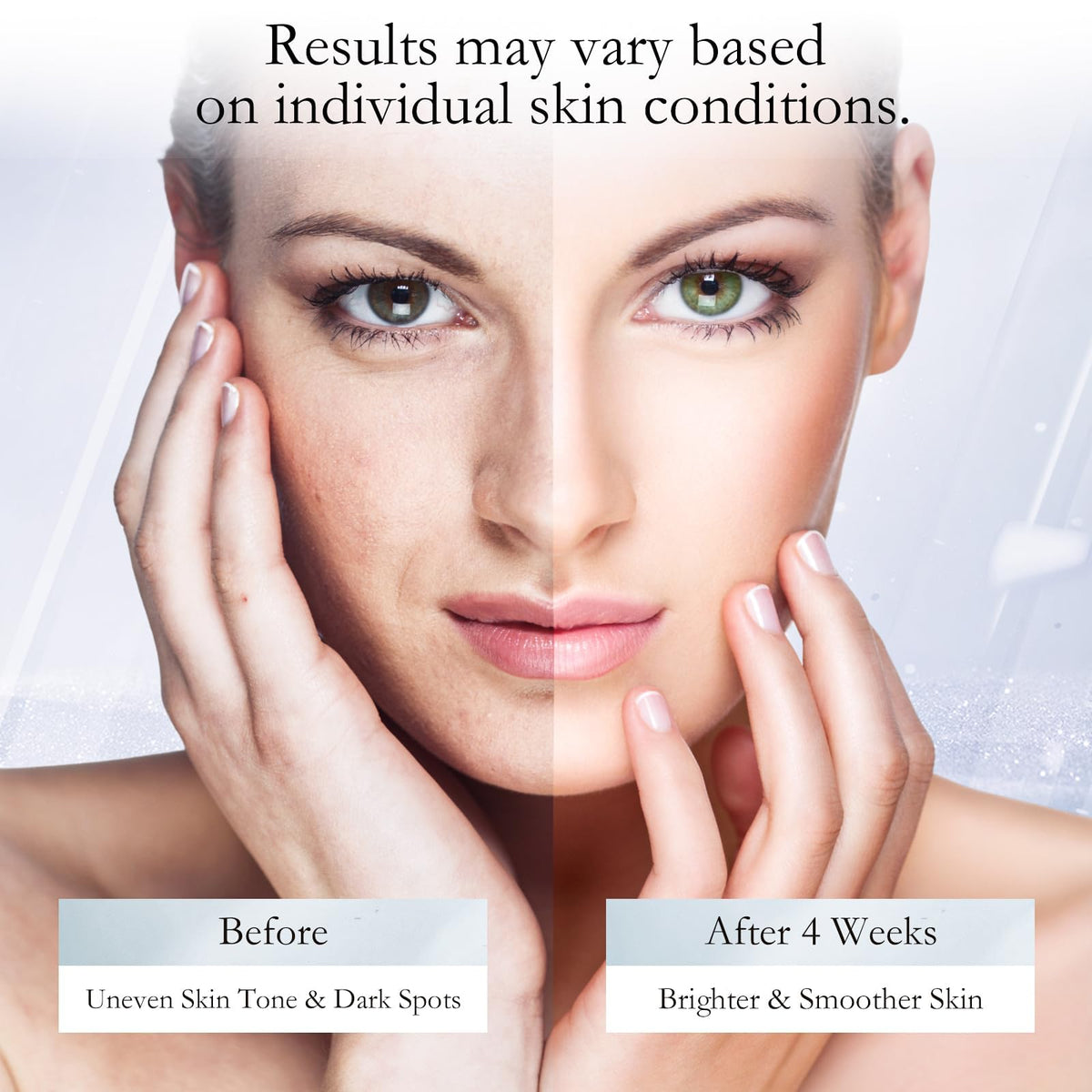 WMK application on hands showing targeted spot treatment for improved tone