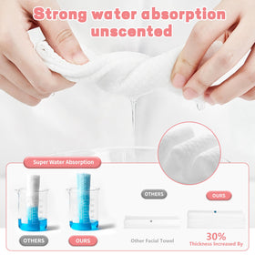 WMQL towel used for baby care showing gentle, lint-free wipe