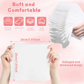 WMQL towel in hand gently wiping face demonstrating softness