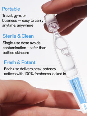 WNP application on back of hand illustrating quick absorption benefit