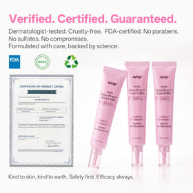 WNP cream on finger application illustrating lightweight spreadability