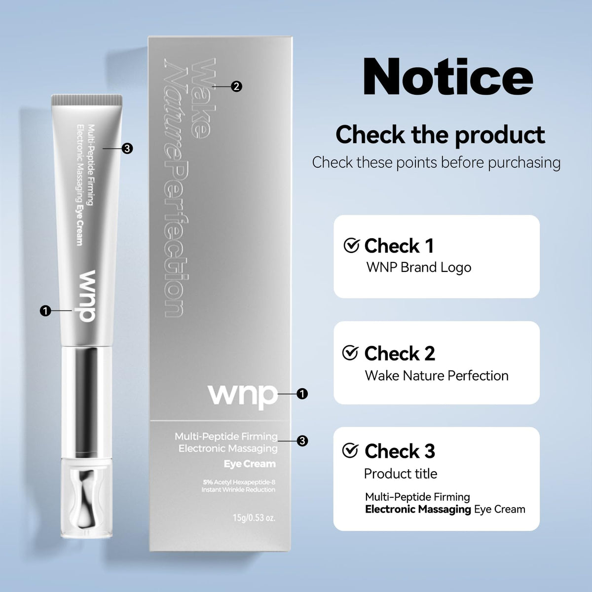 WNP applicator close-up showing metal tip and vibration texture benefits