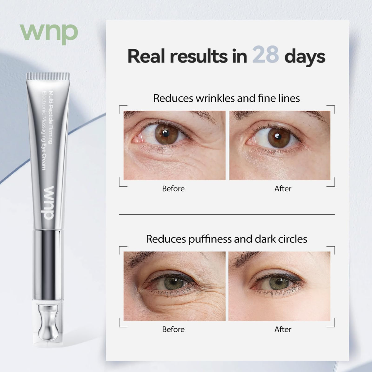 WNP cooling tip demonstration reducing puffiness and soothing eyes