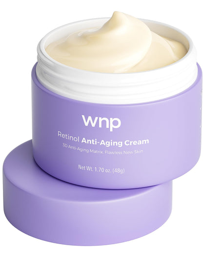 WNP jar front view showing label and gentle night cream benefits