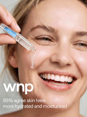 WNP ingredient label detail emphasizing 3% hyaluronic acid clarity
