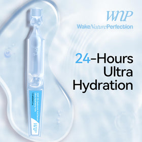 Hyaluronic serum texture from WNP on fingertip showing fast-absorbing hydration
