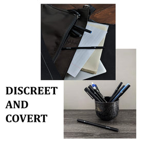 WOAK Stealth Fighter Pen in pocket scale demonstrating convenient carry and on-the-go use