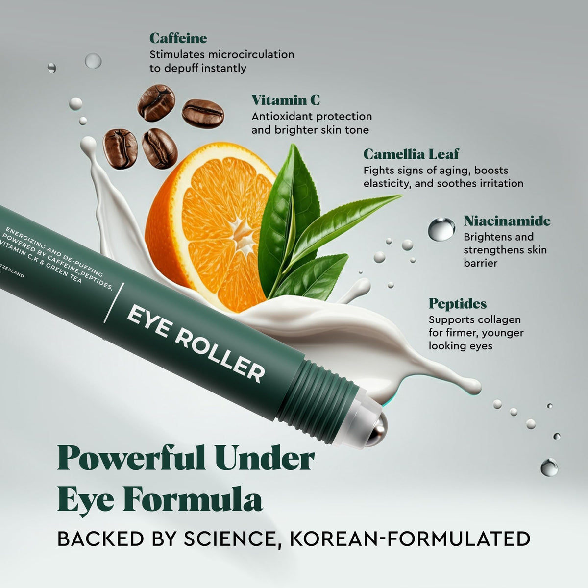 The Wolf Project applied under-eye demonstrating de-puffing massage benefit
