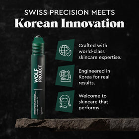 The Wolf Project ingredients label close-up showing key actives benefit