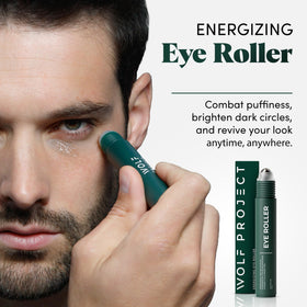 The Wolf Project metal rollerball close-up providing cooling massage benefit