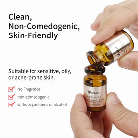 Wollet label ingredients closeup listing NAD+, peptides and hyaluronic benefits