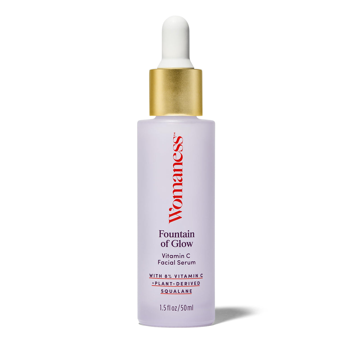 Womaness front bottle showing product and easy identification benefit