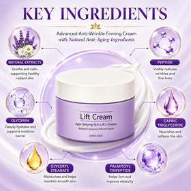 Generic Wonder-Lift with botanical ingredients flatlay emphasizing natural active benefits