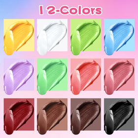 Woobena open palette displaying all 24 pigmented shades for versatile looks