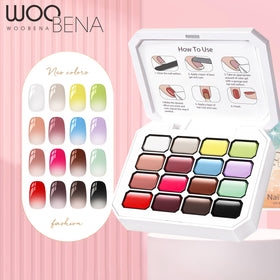 Woobena ombre being applied on a hand to show gradient results and quick technique