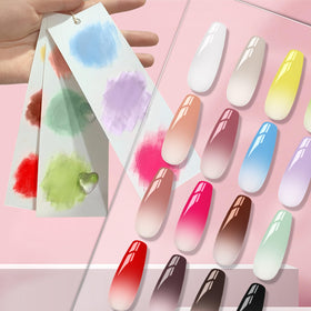 Woobena 100 sponges and metal grabber neatly arranged for easy manicure prep