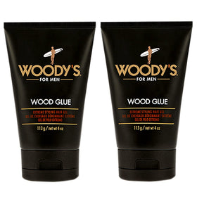 Woody's front packaging showing 4 oz tubs and strong-hold branding benefit