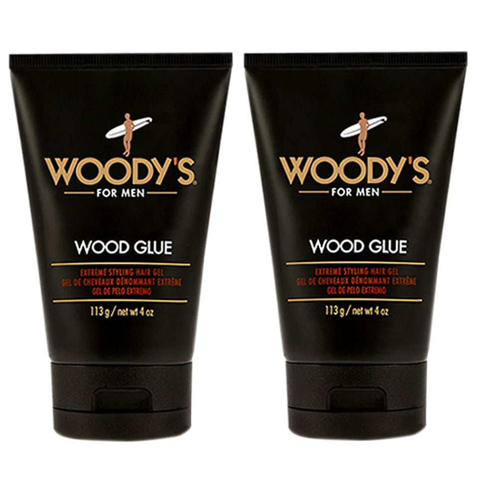Woody's front packaging showing 4 oz tubs and strong-hold branding benefit