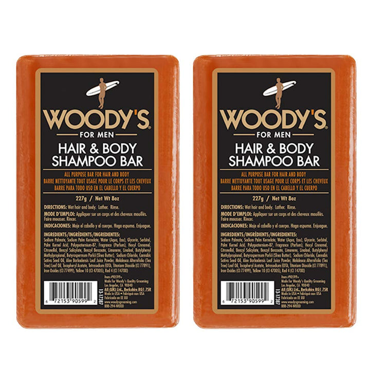 Woody's front packaging showing two bars and travel benefit