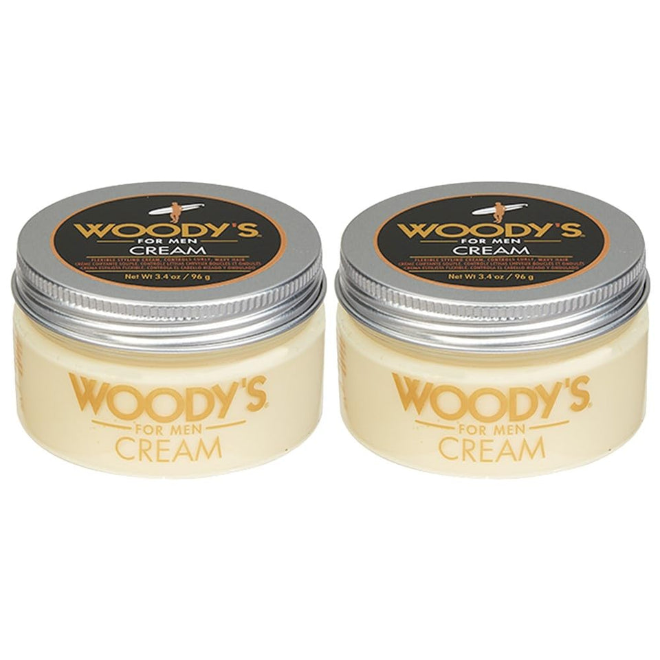 Woody's front packaging showing brand and matte clay pomade benefits