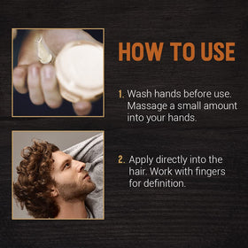 Woody's styled hair lifestyle shot showing natural matte finish and fuller look