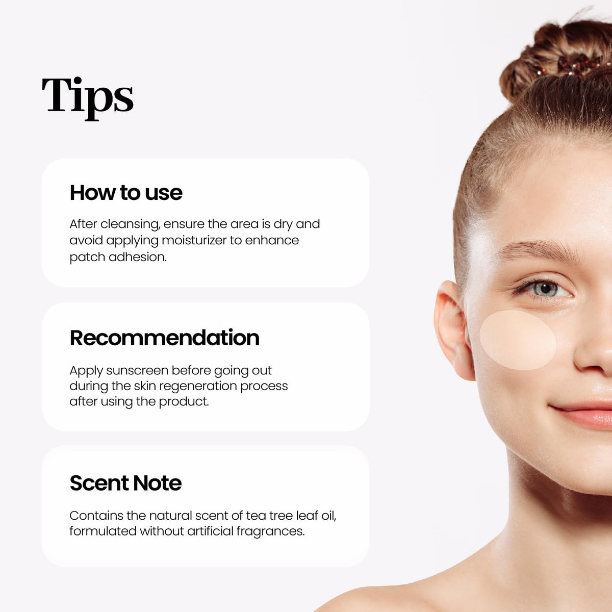 Wooshin Labottach patch in bedroom night routine setting, convenient use benefit