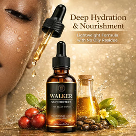 World Quick applying serum to jawline demonstrating lifting effect