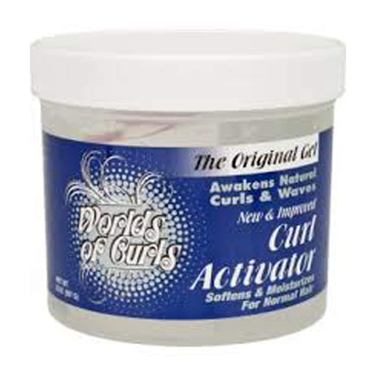 Worlds Of Curls gel texture close-up displaying clear gel consistency for smooth definition
