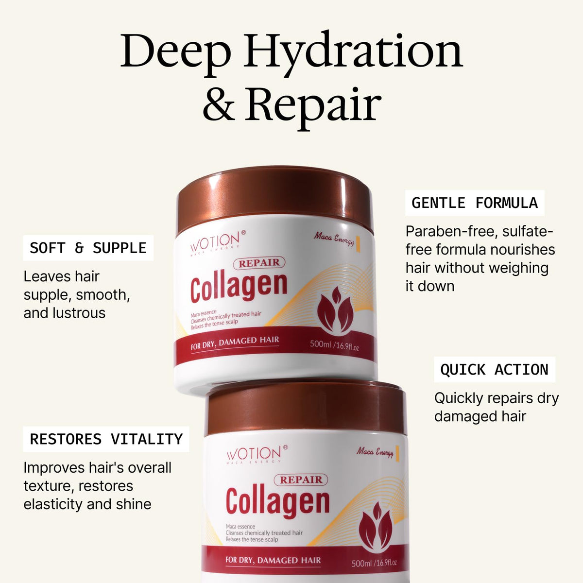 WOTION close-up texture shot displays creamy mask consistency and spreadability
