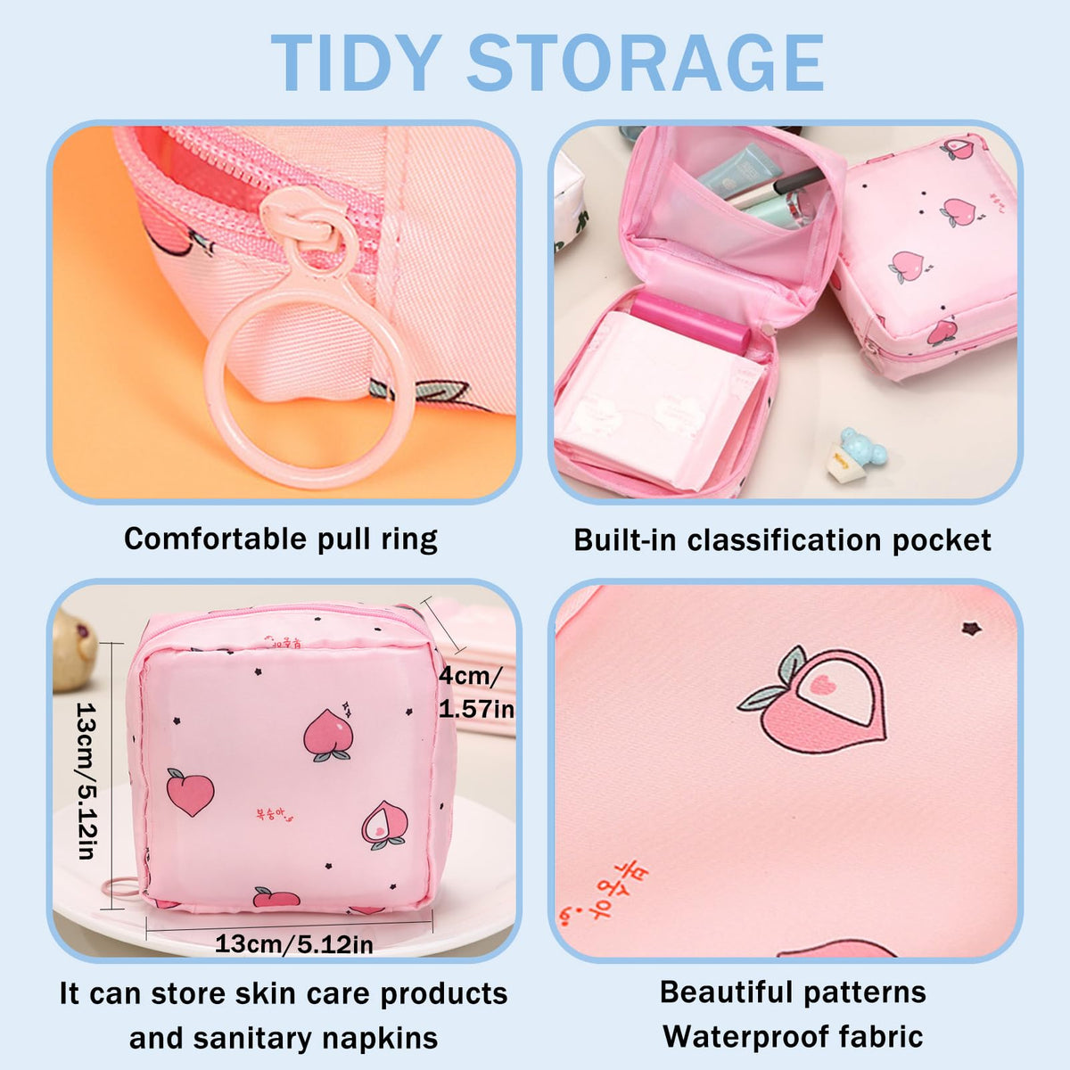 WOUGLAY accessories headband brush and storage bag for organized travel