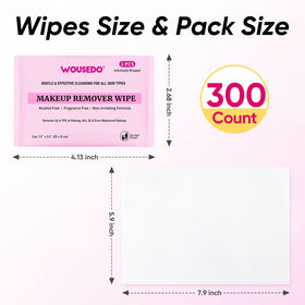 WOUSEDO stacked pack to show 300-count scale and value