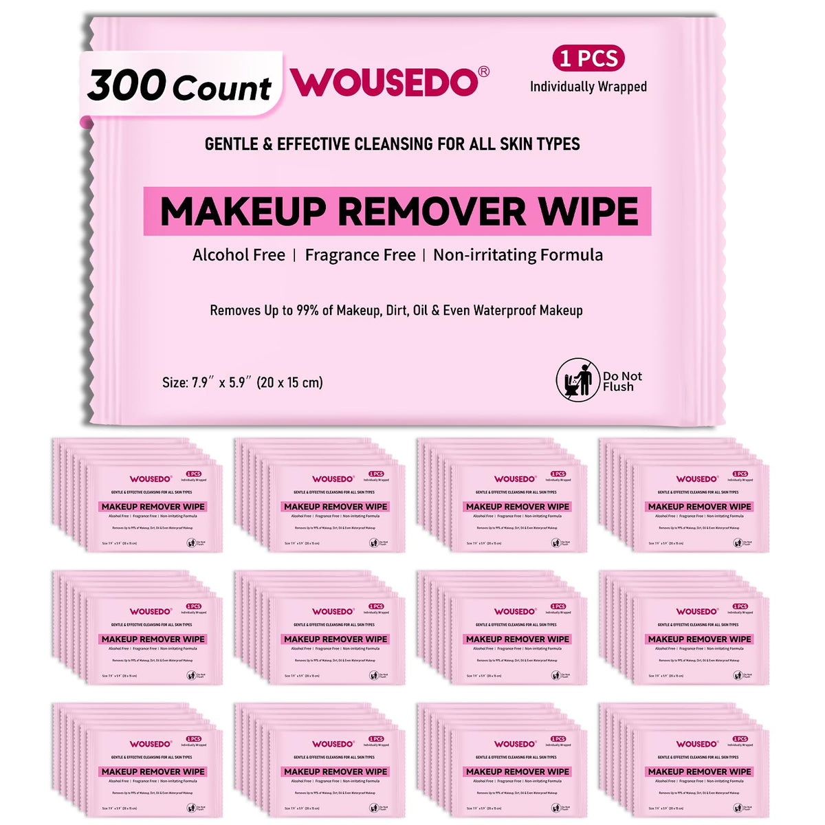 WOUSEDO front packaging showing bulk 300-count and benefits