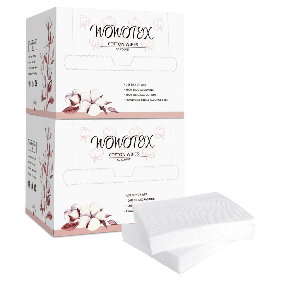 WOWOTEX front packaging showing two boxes and 100-count supply for convenience