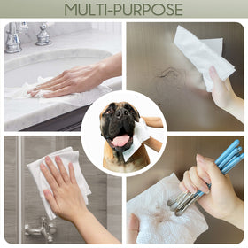 WOWOTEX towel removing makeup from face showing efficient wipe-away