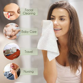 WOWOTEX towels packed in a travel bag for convenient hygiene on the go