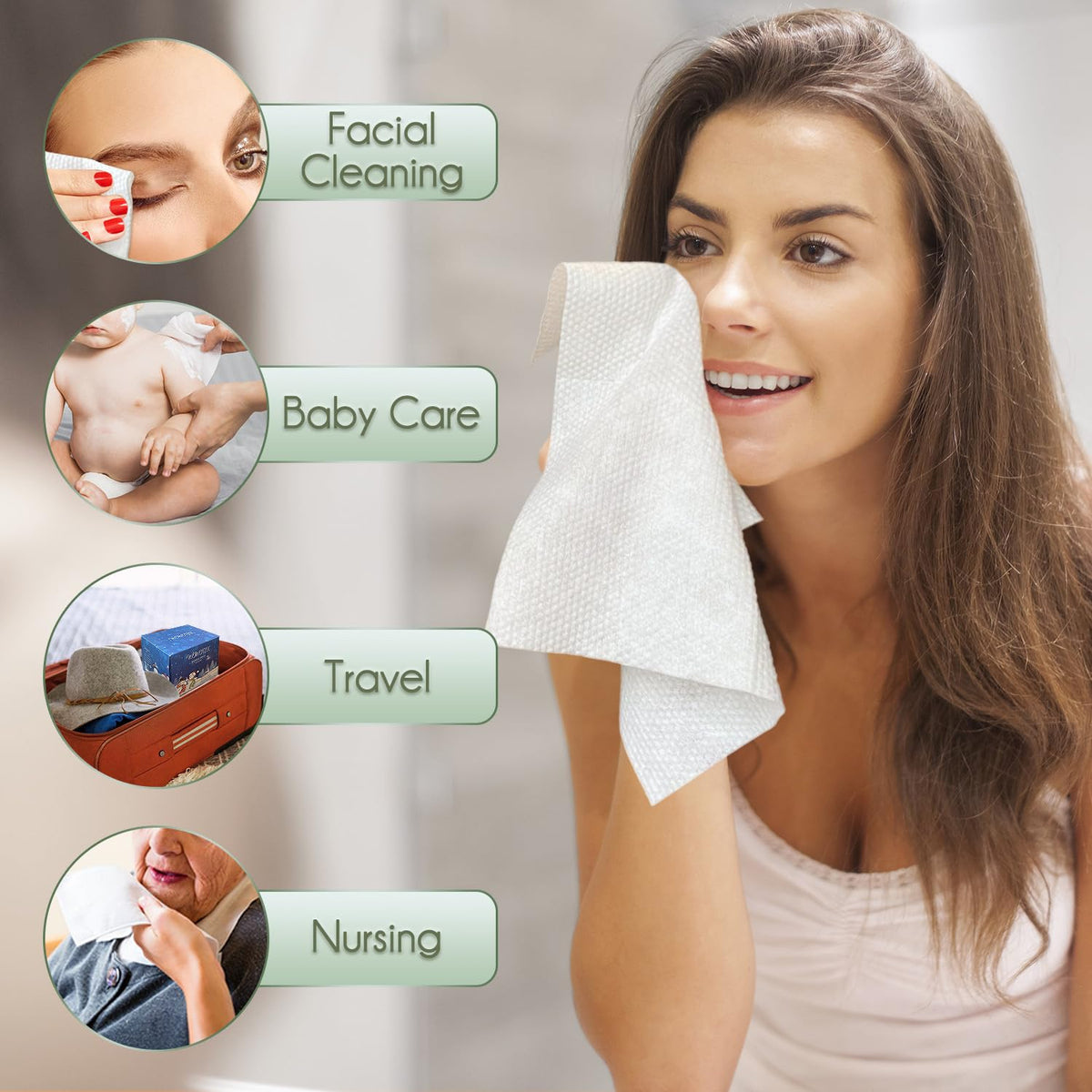 WOWOTEX towels packed inside travel kit demonstrating portability and convenience