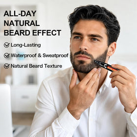WOZUTUNT enhancement card held against skin for crisp beard contouring