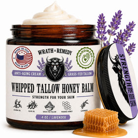 Wrath & Remedy front jar showing lavender label and clean packaging benefit