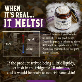Wrath & Remedy balm on palm demonstrating easy spread and quick absorption
