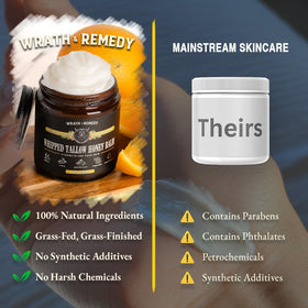 wrath & remedy application on elbow and hands demonstrating deep moisturization