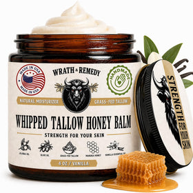 Wrath & Remedy front jar with vanilla label, showcasing clean farm-to-jar branding and benefit