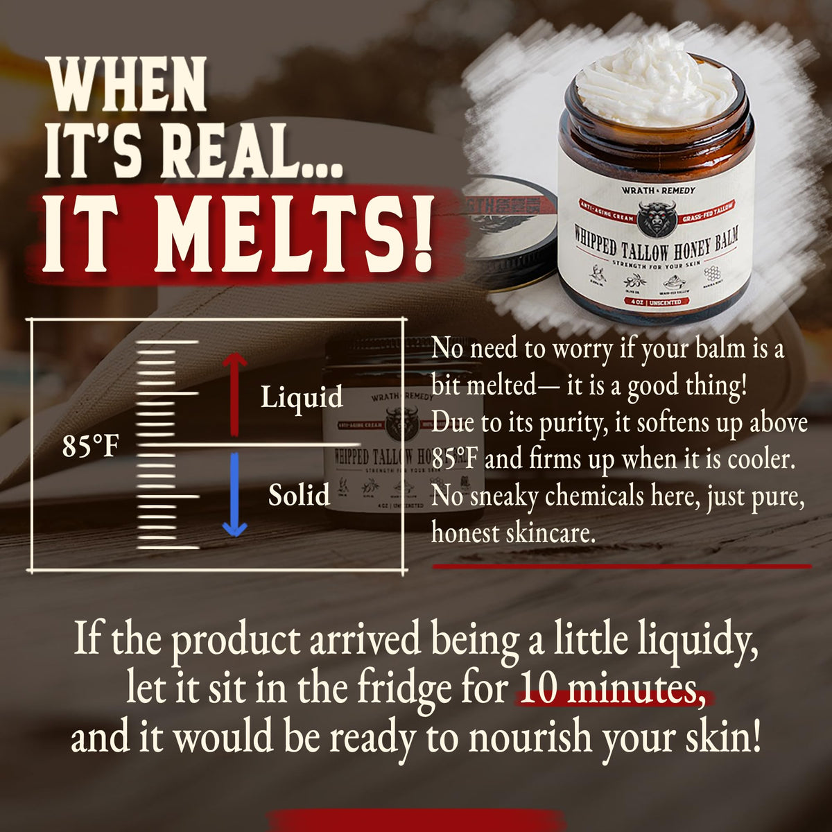 Wrath & Remedy spoon scooping balm to demonstrate smooth application and control